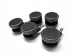 5 tk kummist rattad, 60 mm, telg 11 mm