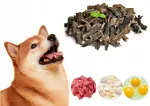 Kuivatatud veiseribad koertele, naturaalne maius, 120 g