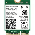 Sisemine s&uuml;learvuti v&otilde;rgukaart Intel AX211 CNVio2, WiFi 6E, Bluetooth