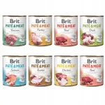 Koerte konservtoit BRIT PATE & MEAT, erinevad maitsed, 8 x 800 g