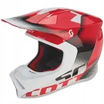 Motokrossikiiver SCOTT 550 NOISE, valge/punane/must, suurus M