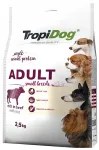 TropiDog Premium Adult Small Breed S kuivt&otilde;ugudele vasikalihaga ja riisiga, 2.5kg