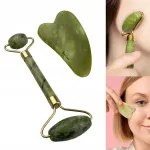 N&auml;omassaažikomplekt nefriidi rulli ja Gua Sha kiviga