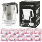 Vee filterkann Aquaphor Onyx must 10 Maxfor Mg magneesiumkassettidega
