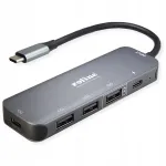 USB-jaotur ROLINE USB 3.2 Gen 2, 10 Gbit/s, 5 &uuml;hendust, USB-C, USB-A