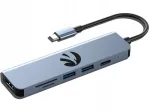 USB-C jaotur HAWK HW-HUB601, 6 &uuml;hendust