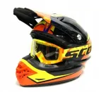 Motorratturi kiiver Scott 350 Pro Podium, must/oranž, suurus XL