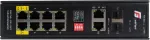 Getfort t&ouml;&ouml;stuslik POE l&uuml;liti, 8 GE, 2 GE, 2 SFP, -40/80&deg;C