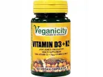 Toidulisand Veganicity Vitamiin D3 + K2, 60 kapslit