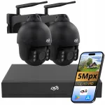 Traadita WiFi p&ouml;&ouml;rlevate kaamerate komplekt 5 Mpx CamHiPro valveks