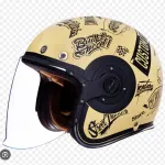 SMK Retro Jet MA622 mootorrattakiiver, must/kollane, matt, XL (61-62)