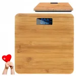 Elektroonilised vannikaalud bambusest korpusega, libisemiskindla pinnaga, kuni 180 kg