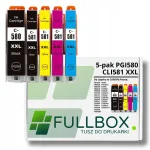 Tindikomplekt CANON PGI580 CLI581XXL, 5 tk, m&otilde;eldud PIXMA TS9550, TS9551, TS6350, TS6150, TR7550