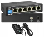 4x PoE IP kaameratele m&otilde;eldud BCS-B-SP0402 BCS v&otilde;rgul&uuml;liti