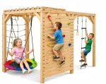 Laste ronimiskomplekt Square Toys: kiik, ronimiskivid, v&otilde;rk, toonekurepesa