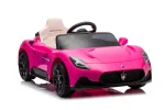 Laste elektriauto Maserati GT kabriolett, roosa, MP3-m&auml;ngija ja LED-tuledega