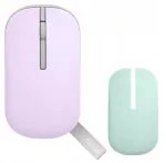 Juhtmevaba hiir ASUS Marshmallow MD100, roosa/rohelise tooniga, kahe kaasaskantava kaanega