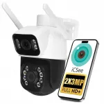 V&auml;lislapse IP-kaamera WiFi, ICSEE, kahe objektiiviga, 3 MP, Ultra HD, 2.4/5 GHz