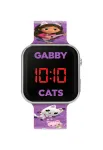 Laste kell LED-valgusega, Disney Gabby's Dollhouse, violetne