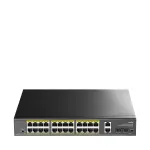 Cudy 24-pordiline v&otilde;rgul&uuml;liti, Gigabit, PoE+, 2 uplink, 2 SFP, GS1026PS2