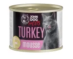 Pasteet kassidele John Dog kalkunilihaga 200g, teraviljavaba