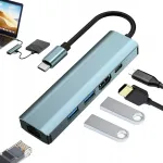 USB-C jagaja 5-&uuml;hes, PD 100W, USB 3.0 ja 2.0 pistikupesadega