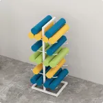 Vertikaalne mitmeastmeline valge treeningseadmete hoidja, 50 cm
