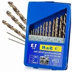 Metallist puuride komplekt, 13 tk, 1&ndash;6,5 mm, HSS-G koobalt, DIN 338