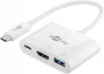 USB-C HDMI adapter Goobay 62104, USB 3.0, PD, valge