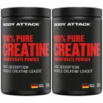Kreatiinmonoh&uuml;draat Body Attack, 2 x 500 g