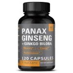 Žen&scaron;enn (Panax Ginseng) 945 mg ja hiina lehtepuu (Ginkgo biloba) kapslid