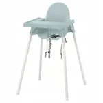 Laste tool IKEA ANTILOP reguleeritavate rihmade ja aluslaudaga, hallsinine