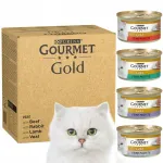 M&auml;rg kassitoit PURINA Gourmet Gold lihavalikuga, 4 maitset, 24 x 85 g