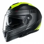 Motorratturi kiiver HJC i90 Davan MC-4HSF, fluoriskollane, XS