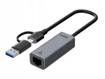 Adapter USB-A/USB-C kuni RJ-45 UNITEK Y-3465GY01