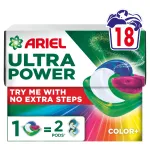 Pesupesad Ariel Ultra Power, v&auml;rvilistele riietele, 18 tk