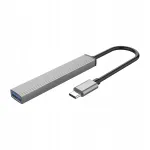 USB-C jaotur Orico AH-13, 4x USB-A 3.0/2.0, 5 Gb/s, alumiinium, 88x15x7,5 mm