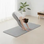 Kokkupandav libisemiskindel spordimatt, 183x80x0,6 cm, hall, kandek&auml;epidemega