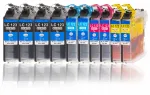 Tindikassetid Brother LC123 mikrokiibiga, 10 tk, sobib DCP-J132W, DCP-J152W