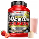 Valgupulber Amix Micellar Casein 1 kg, maasika maitsega
