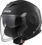 Avatud kiiver rollerile LS2 OF570 Verso mattmust, suurus S, visiiriklaasiga