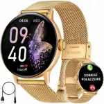 Naiste nutikell Elegant Gold metallrihmaga