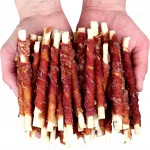 Koerte maiused Hau&Miau veise- ja pardalihast ribad, 500 g