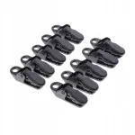 Plastikust telgi klambrid, 10 tk, mustad