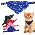Kolmnurkne lemmiklooma bandana rihmaga, sinine