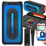 Kaasaskantav Bluetooth-k&otilde;lar USB, RGB valgustuse, karaoke mikrofoniga ja puldiga