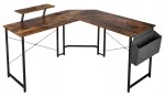 Nurgeline metallist kirjutuslaud, 130x130 cm, loft-stiilis