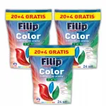 FILIP 3in1 COLOR pesukapslid, 24 tk (20+4), 3 pakki
