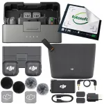 Juhtmevaba mikrofonis&uuml;steem DJI MIC 3 (2 saatjat, 1 vastuv&otilde;tja, laadimiskarp), Bluetooth, 28 h t&ouml;&ouml;aeg, 400 m ulatus, m&uuml;rav&auml;hendus