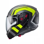 Mootorratta kiiver CABERG HORUS X ROAD, avatav, halli mati/musta/kollase v&auml;rvusega
